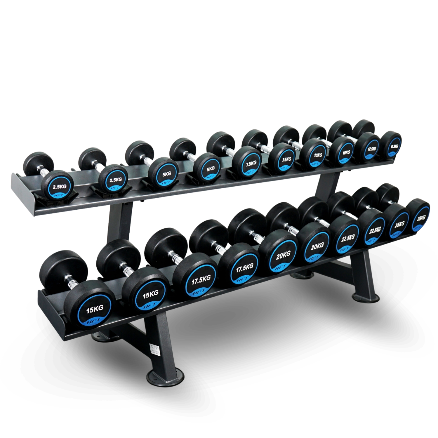 เซ็ตดัมเบลแบบกลม 10 คู่ พร้อมแร็ค HOMEFITTOOLS R103 น้ำหนัก 2.5-25KG_0